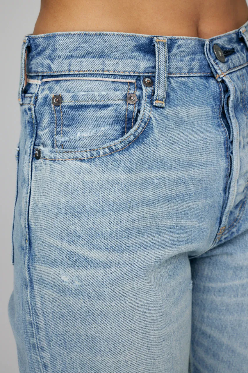 Moussy - Tifton Wide Straight in Light Blue