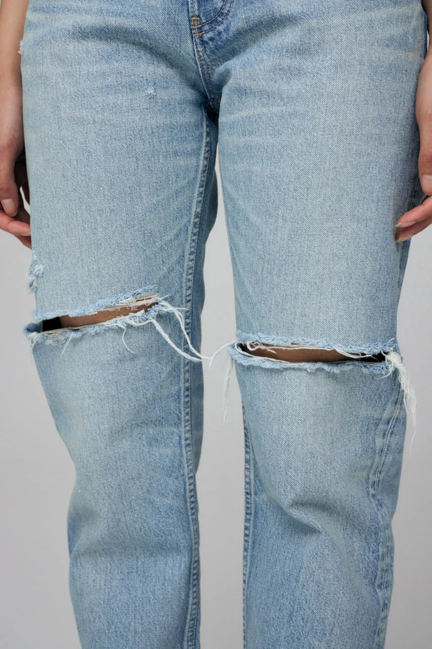 Moussy - Tifton Wide Straight in Light Blue