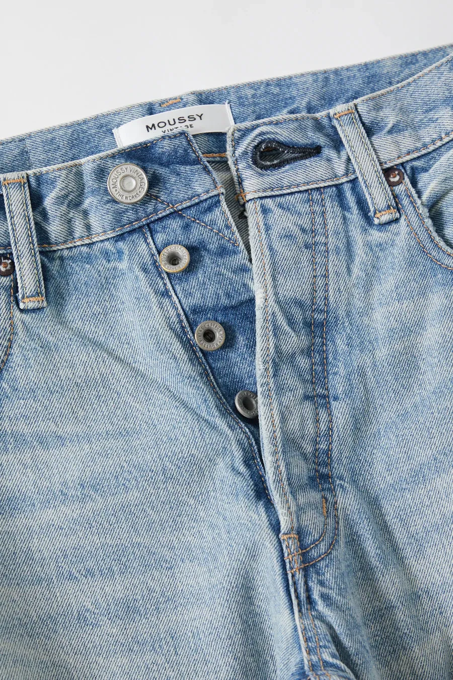 Moussy - Tifton Wide Straight in Light Blue