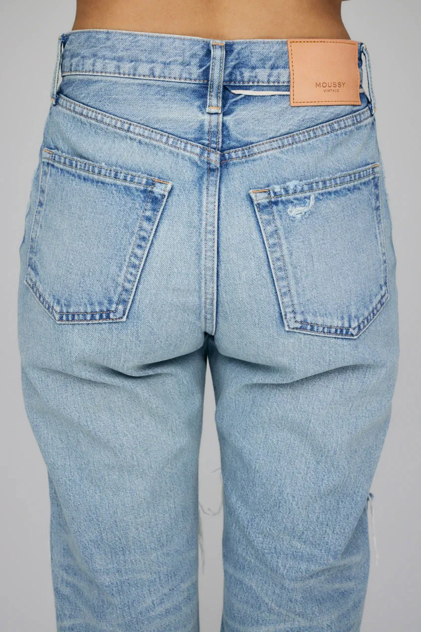 Moussy - Tifton Wide Straight in Light Blue