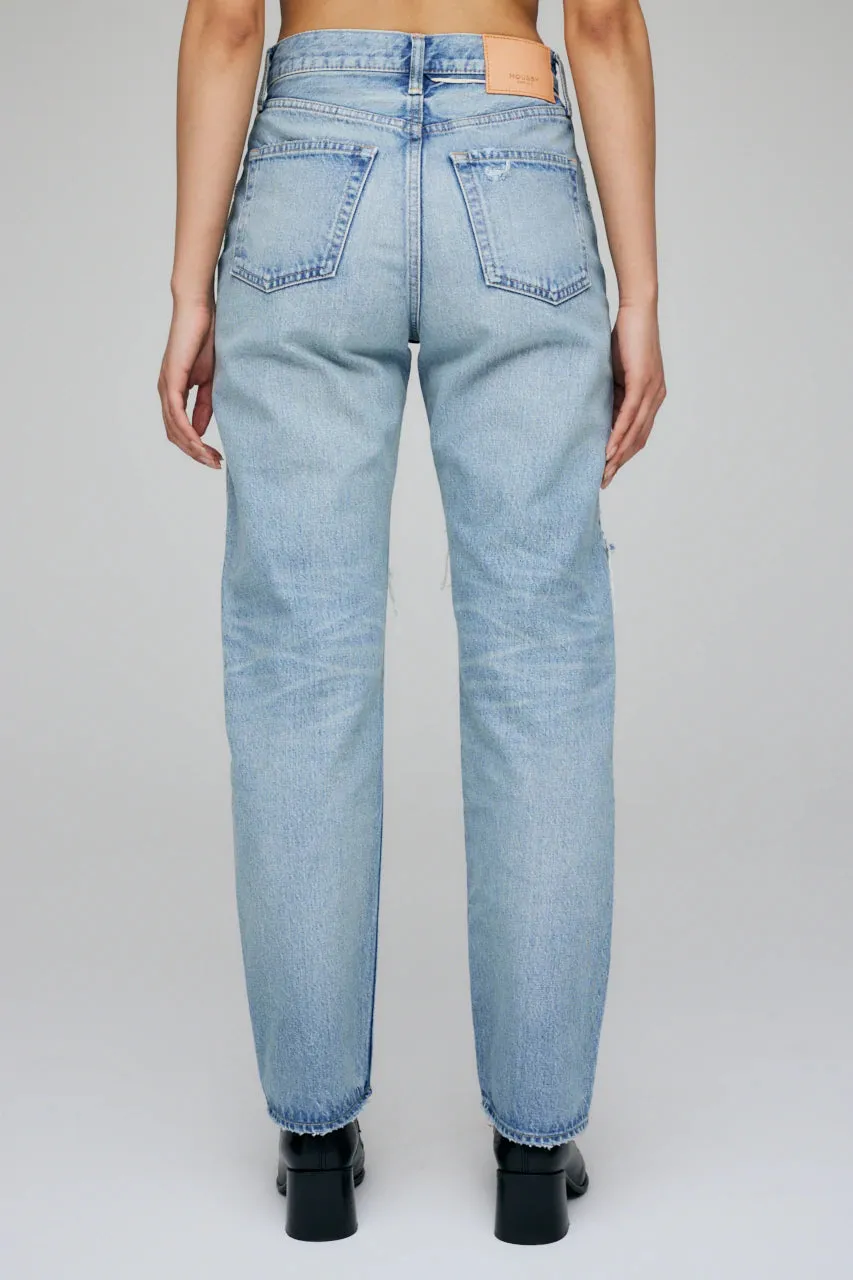 Moussy - Tifton Wide Straight in Light Blue