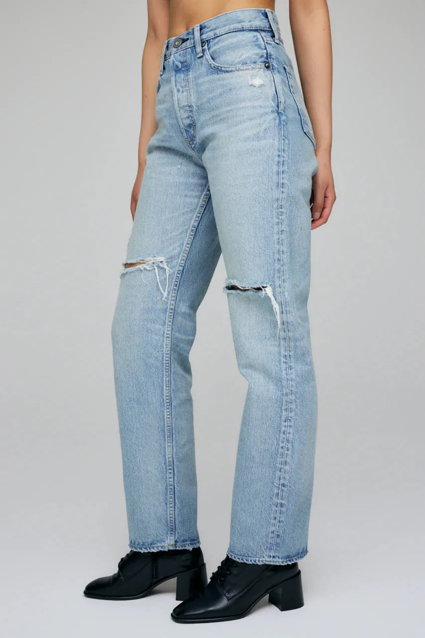 Moussy - Tifton Wide Straight in Light Blue
