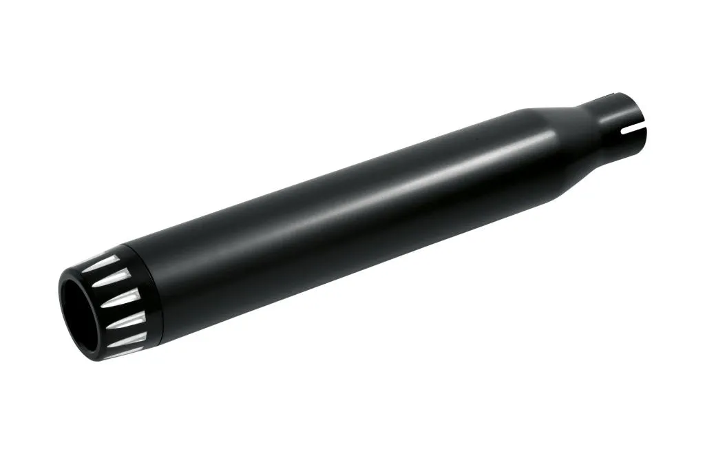 Muffler Rage Black / Black End-Cap 70mm Diameter - Highway Hawk H65-9404