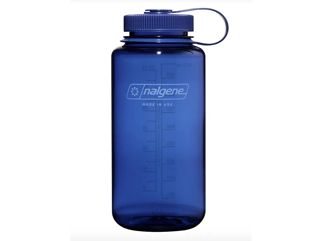 Nalgene Wide Mouth 1L Tritan Sustain Monochrome Water Bottle Denim