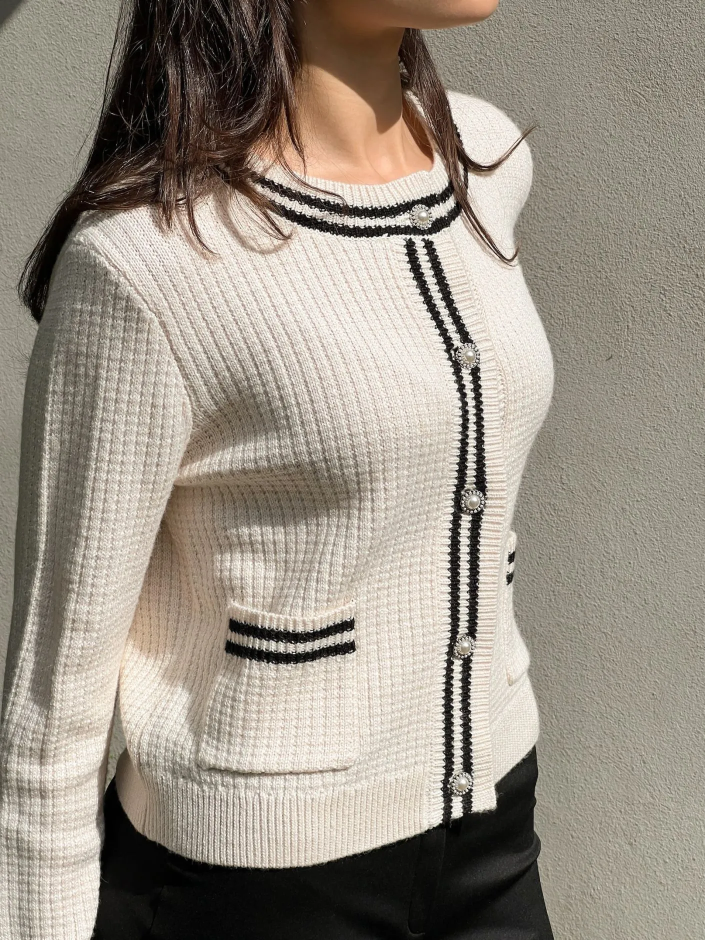 Neo Noir Tilda cardigan off-white