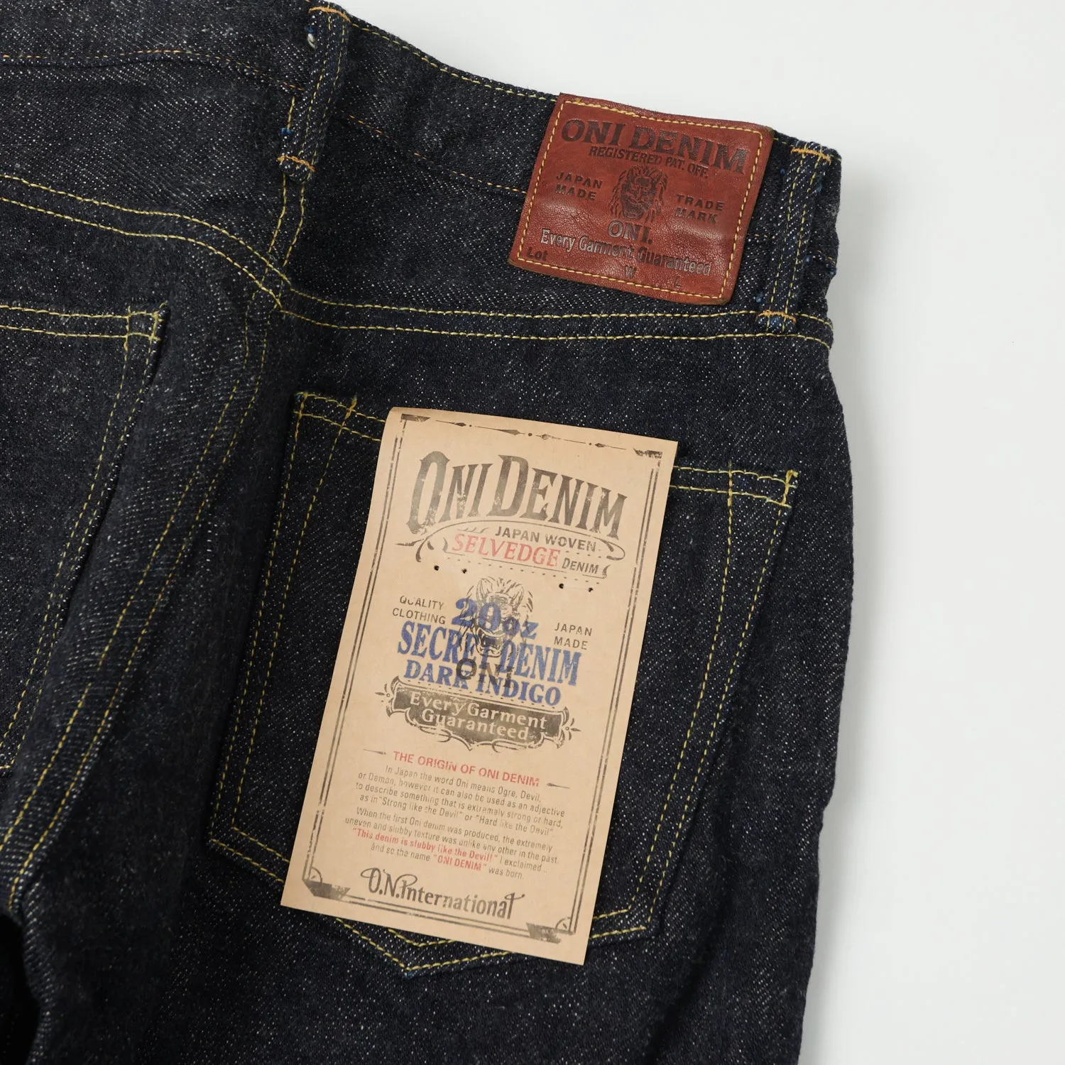 ONI 246-DIZR 20oz 'Dark Indigo Secret Denim' Relaxed Tapered Jean - One Wash