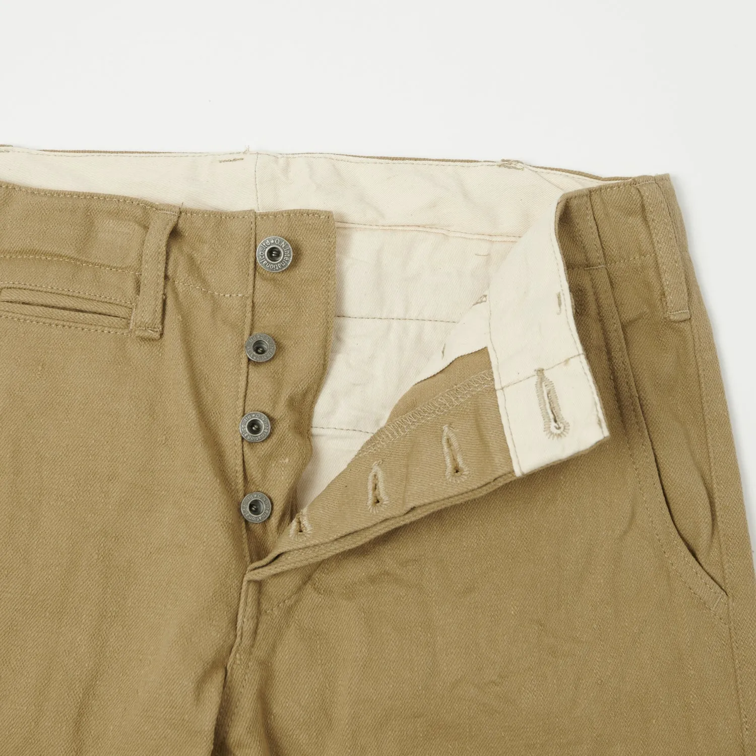 ONI 727KH 12oz Khaki Beige Sulfur Slim Straight Chino - Rinsed