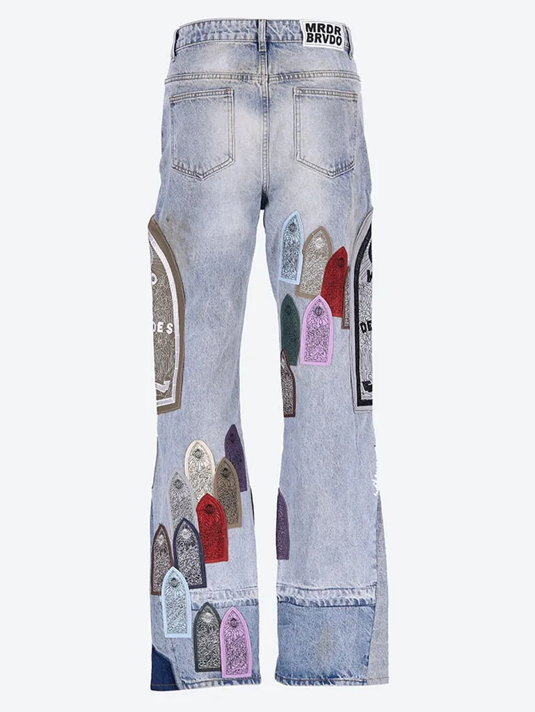 Pastel denim jeans