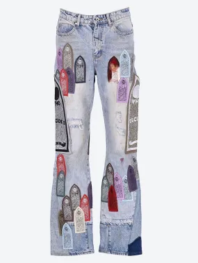 Pastel denim jeans