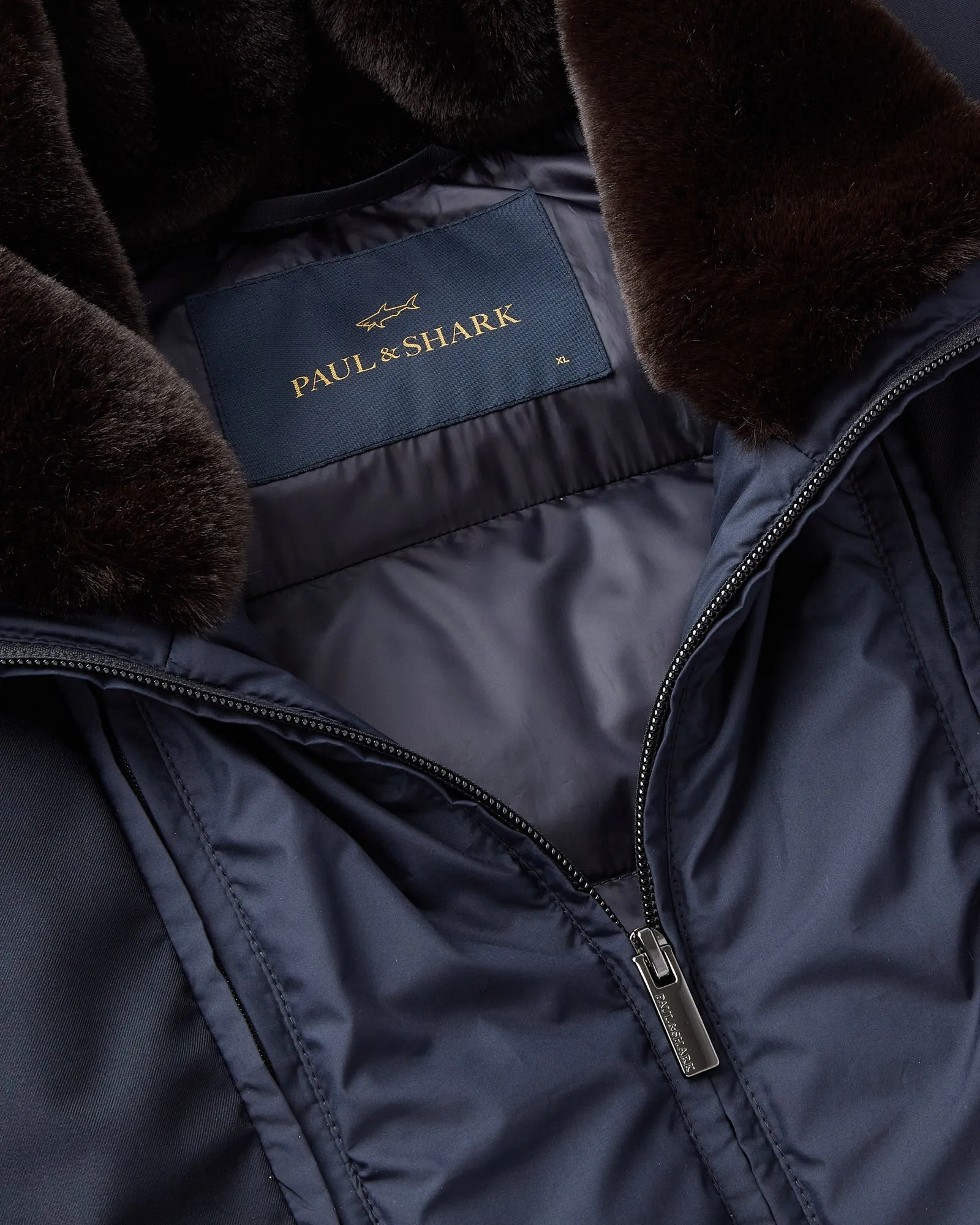 Paul & Shark Re-Goose Down Save The Sea Parka Coat (Blue)