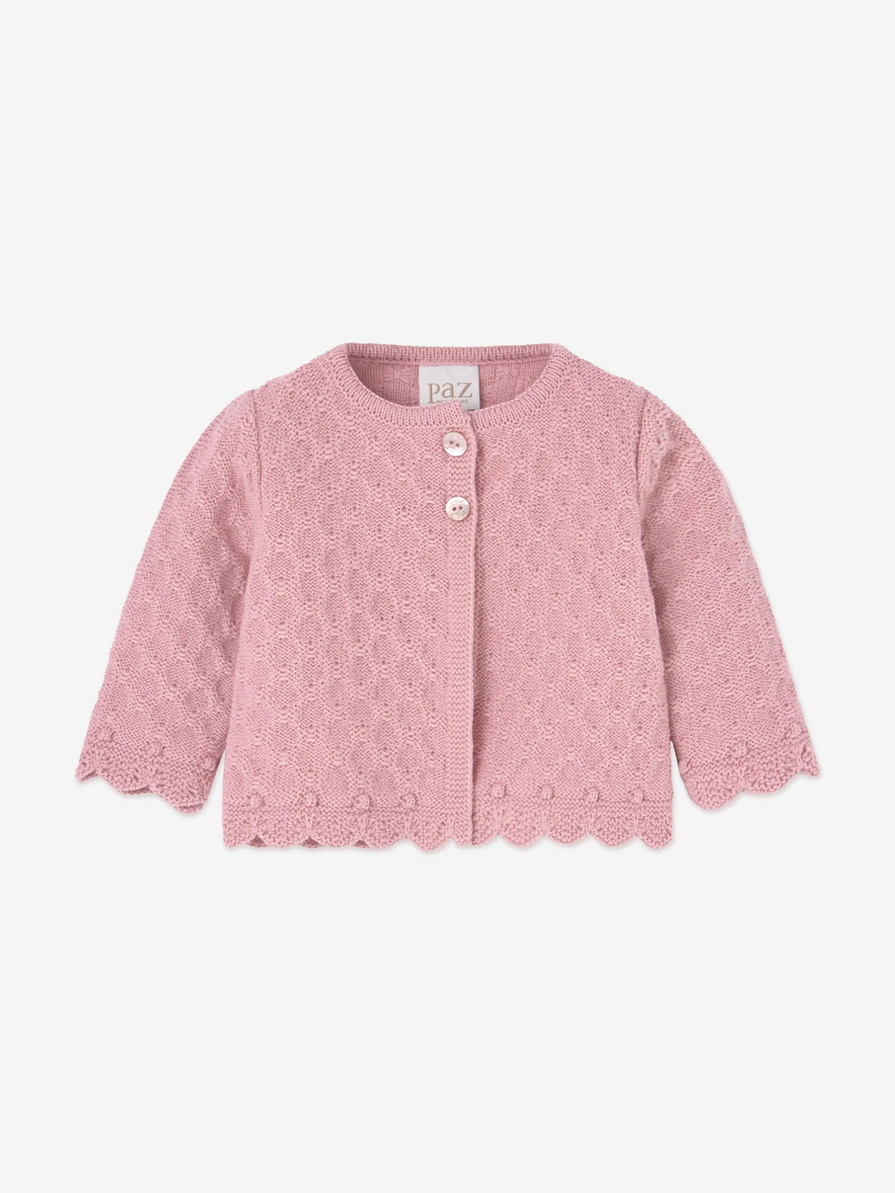 Paz Rodriguez Baby Girls Knitted Cardigan in Pink