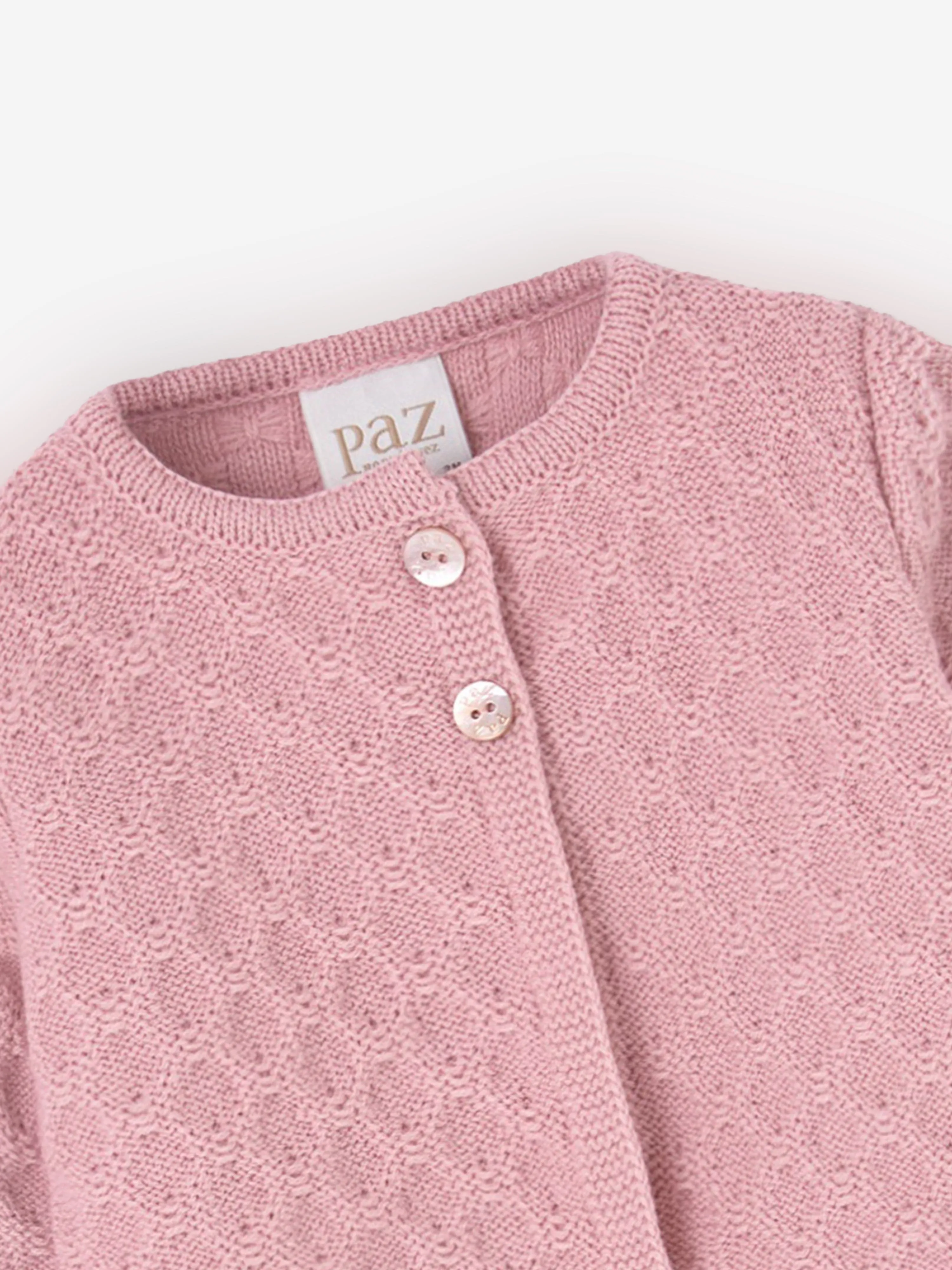 Paz Rodriguez Baby Girls Knitted Cardigan in Pink