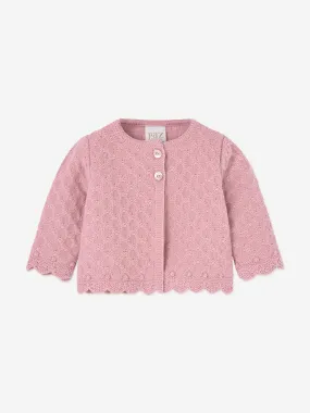 Paz Rodriguez Baby Girls Knitted Cardigan in Pink
