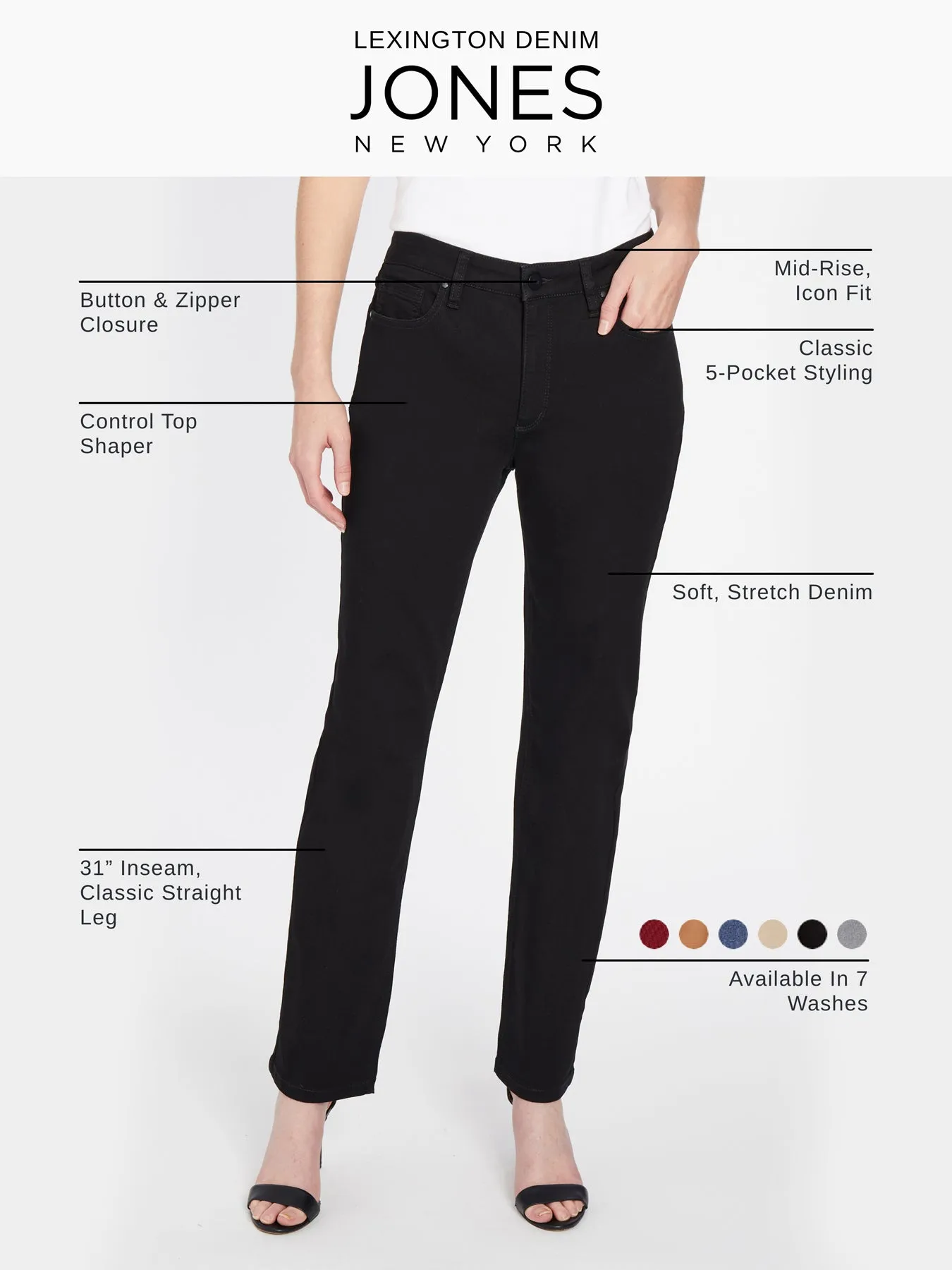 Petite Lexington Straight Leg Jeans, Bordeaux