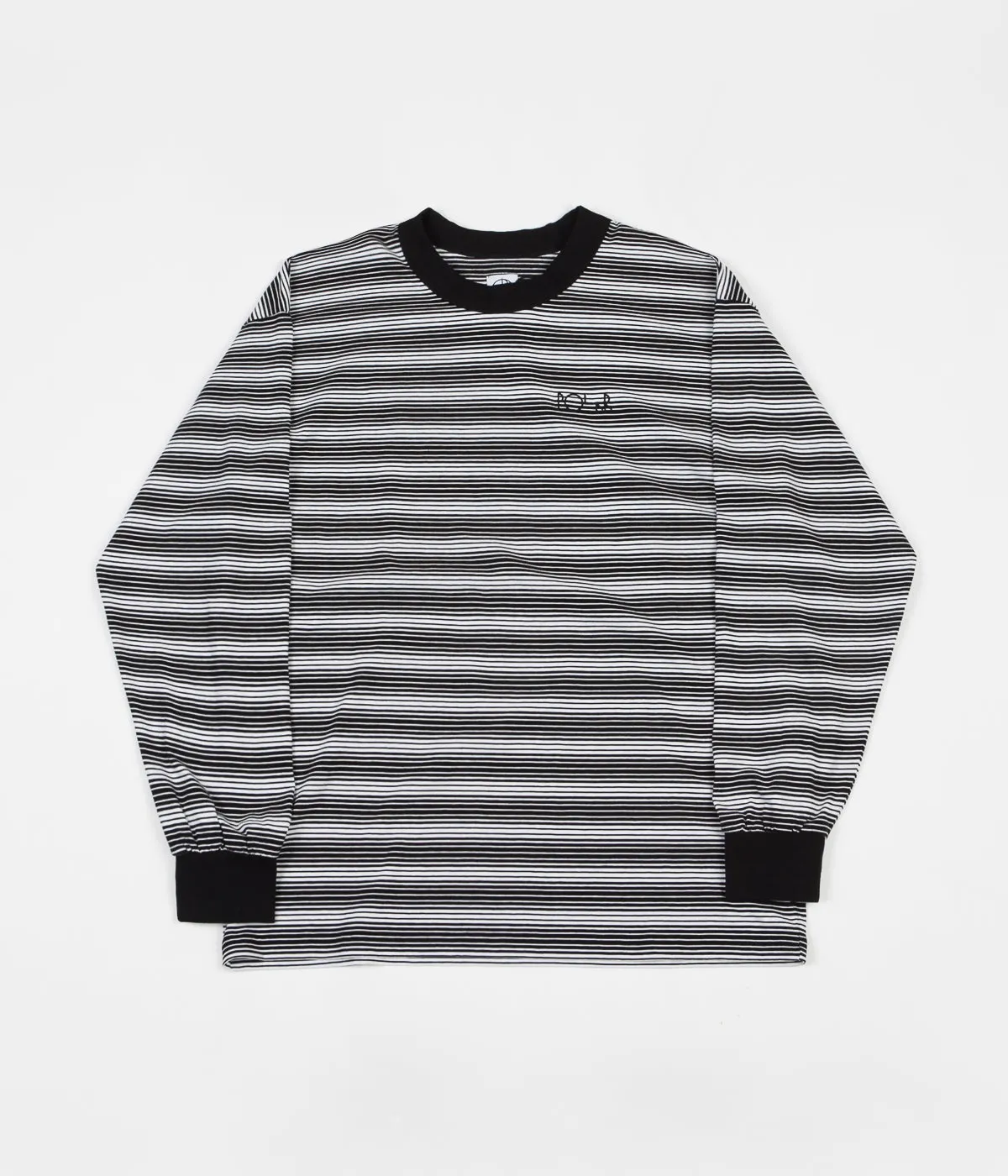 Polar Gradient Long Sleeve T-Shirt - Black / White