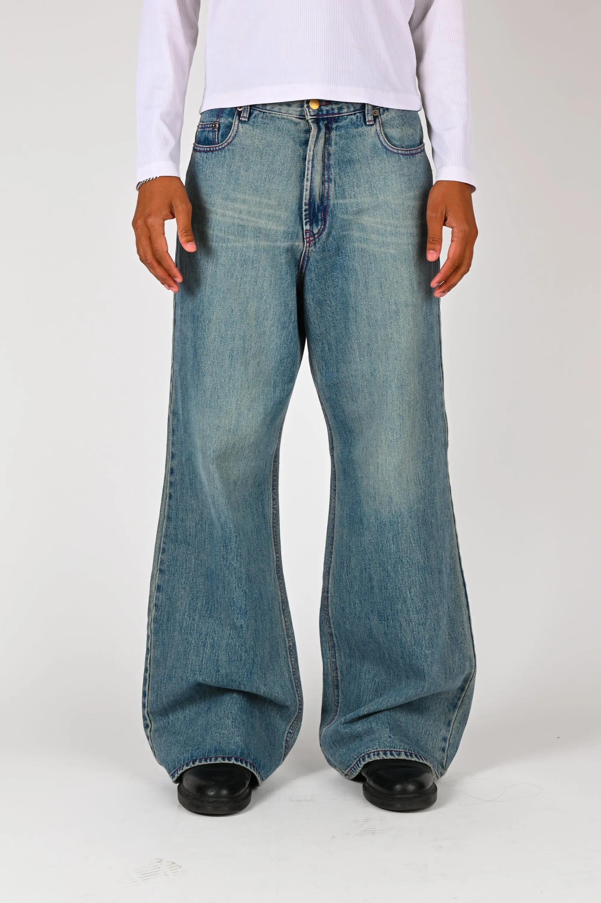 Pseushi Baggy Jeans in Vintage Wash