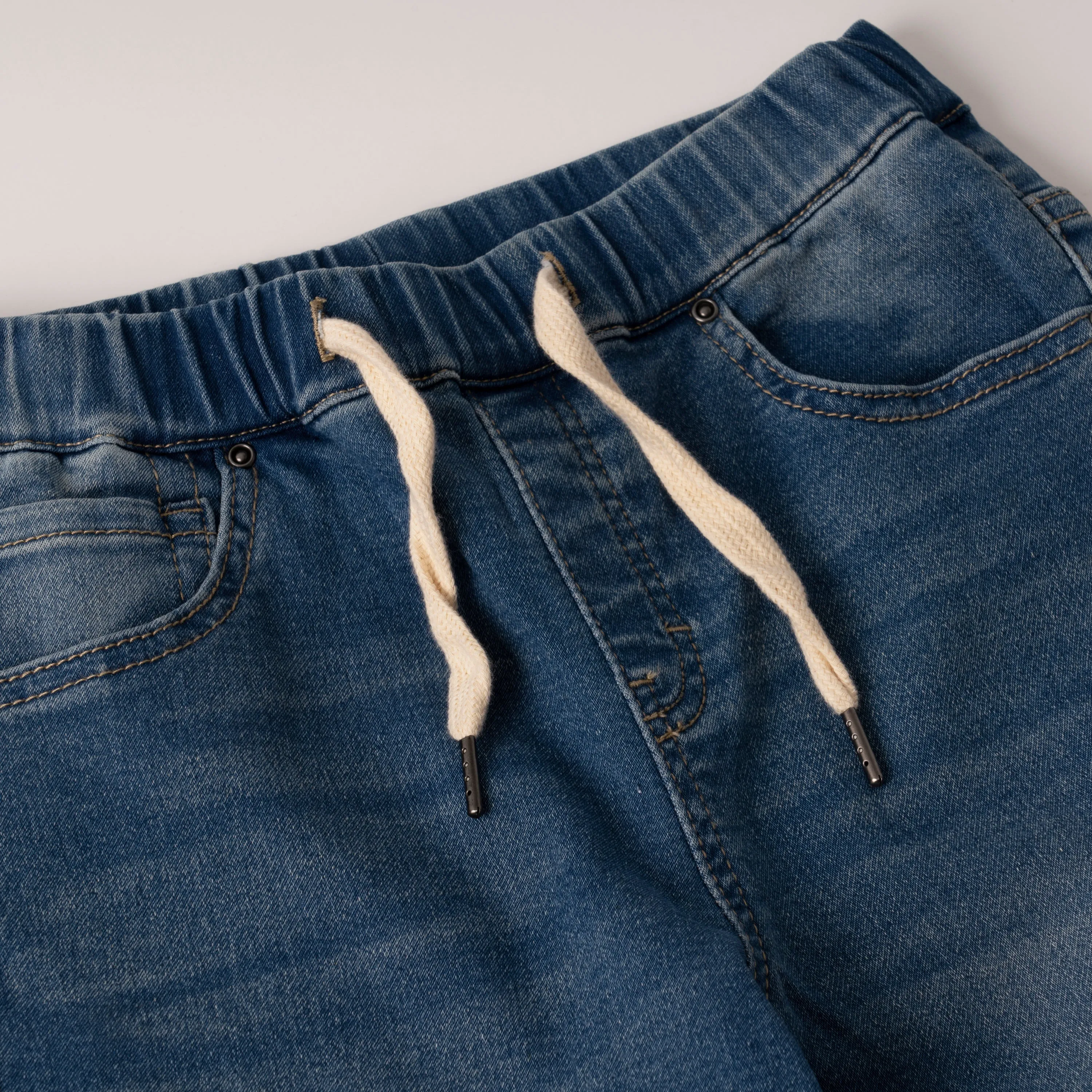 Pull On Knit Denim Pant