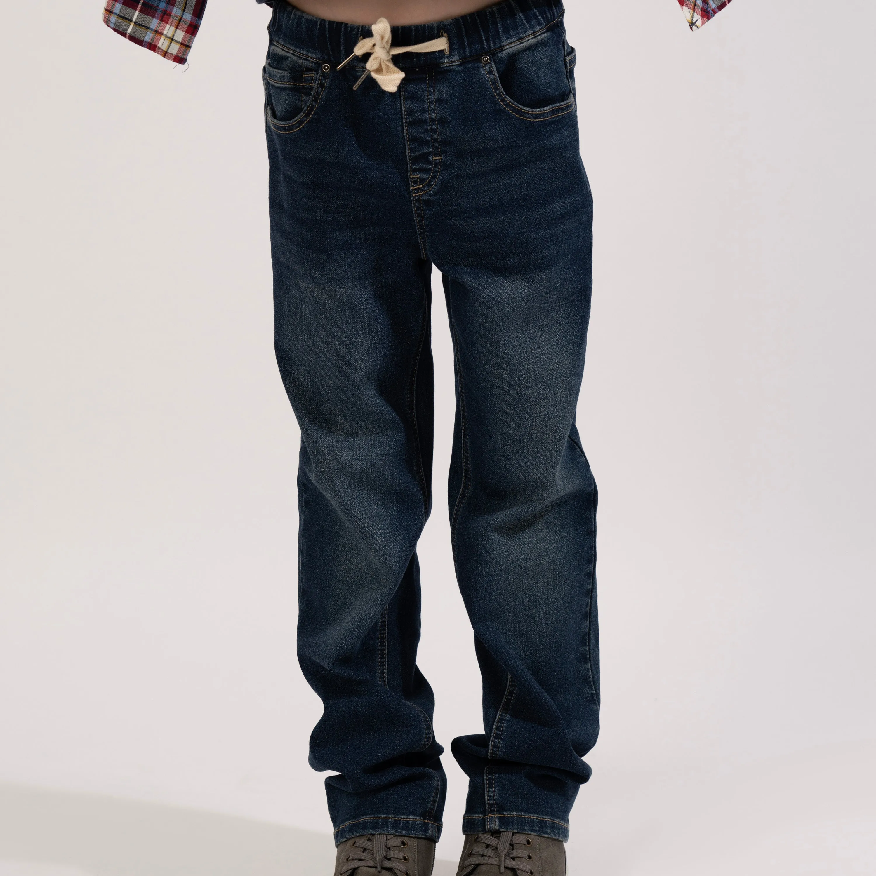 Pull On Knit Denim Pant