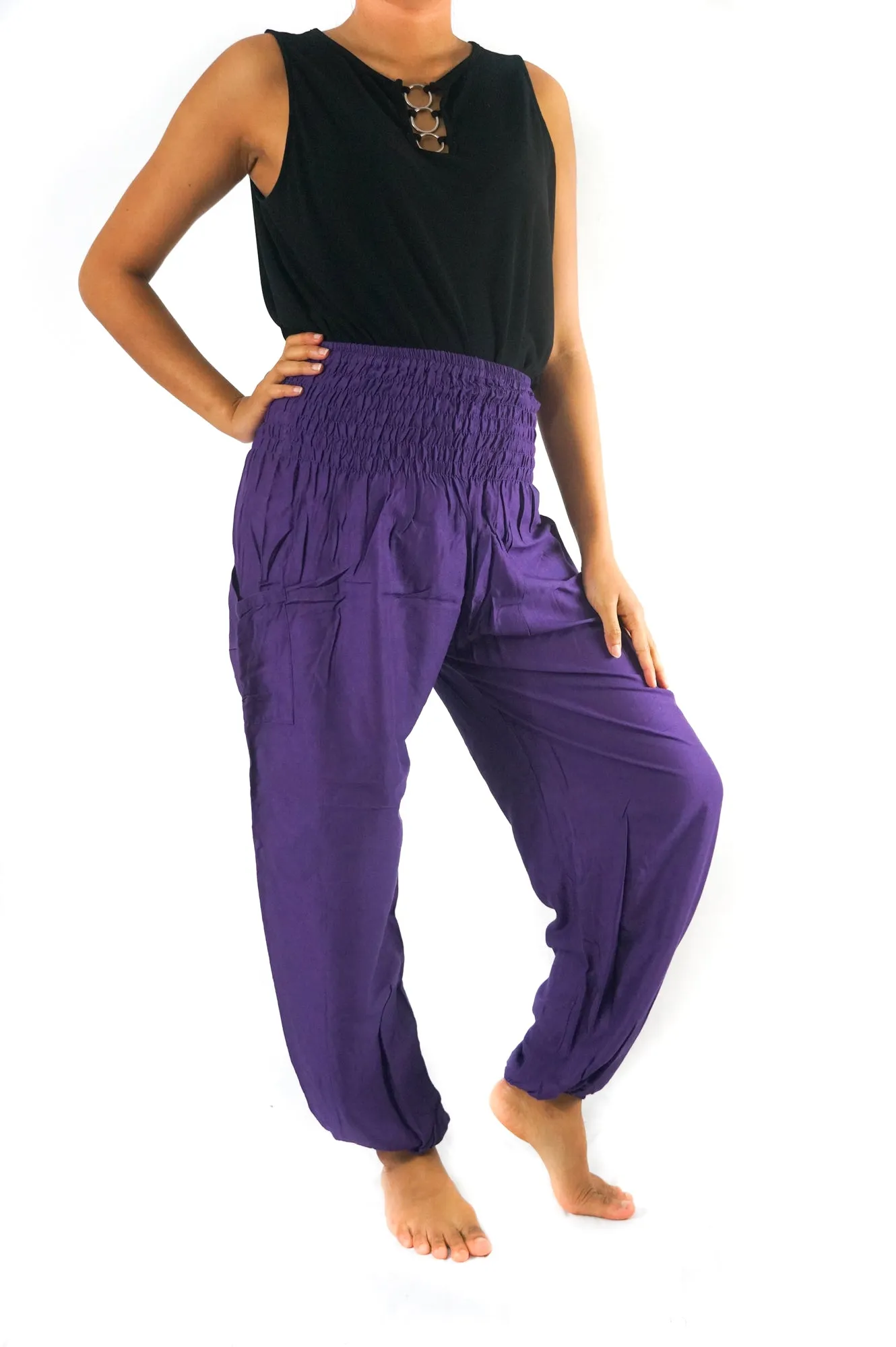 Purple Boho Pants