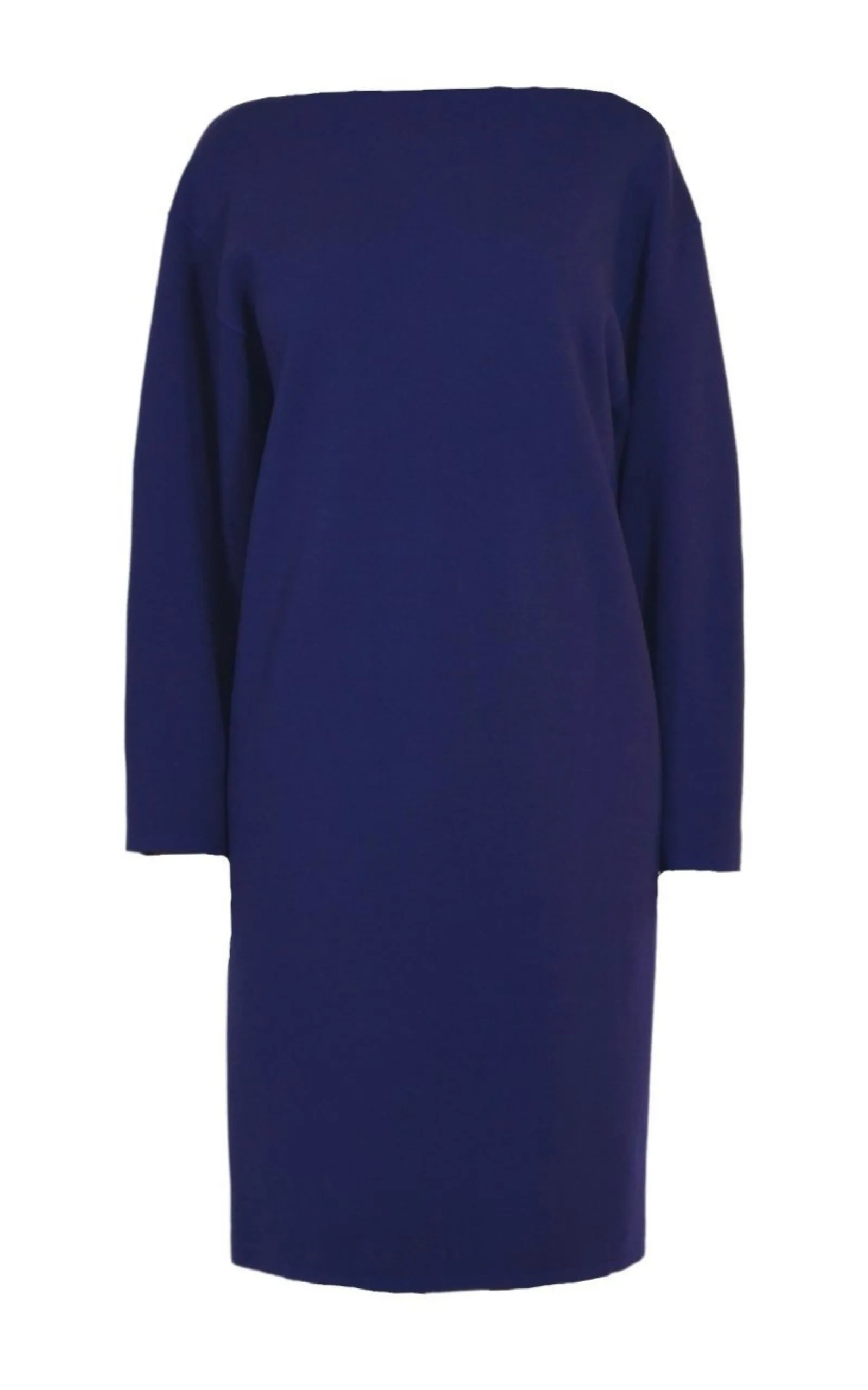 Purple Wool Midi Dolman Long Sleeve Dress