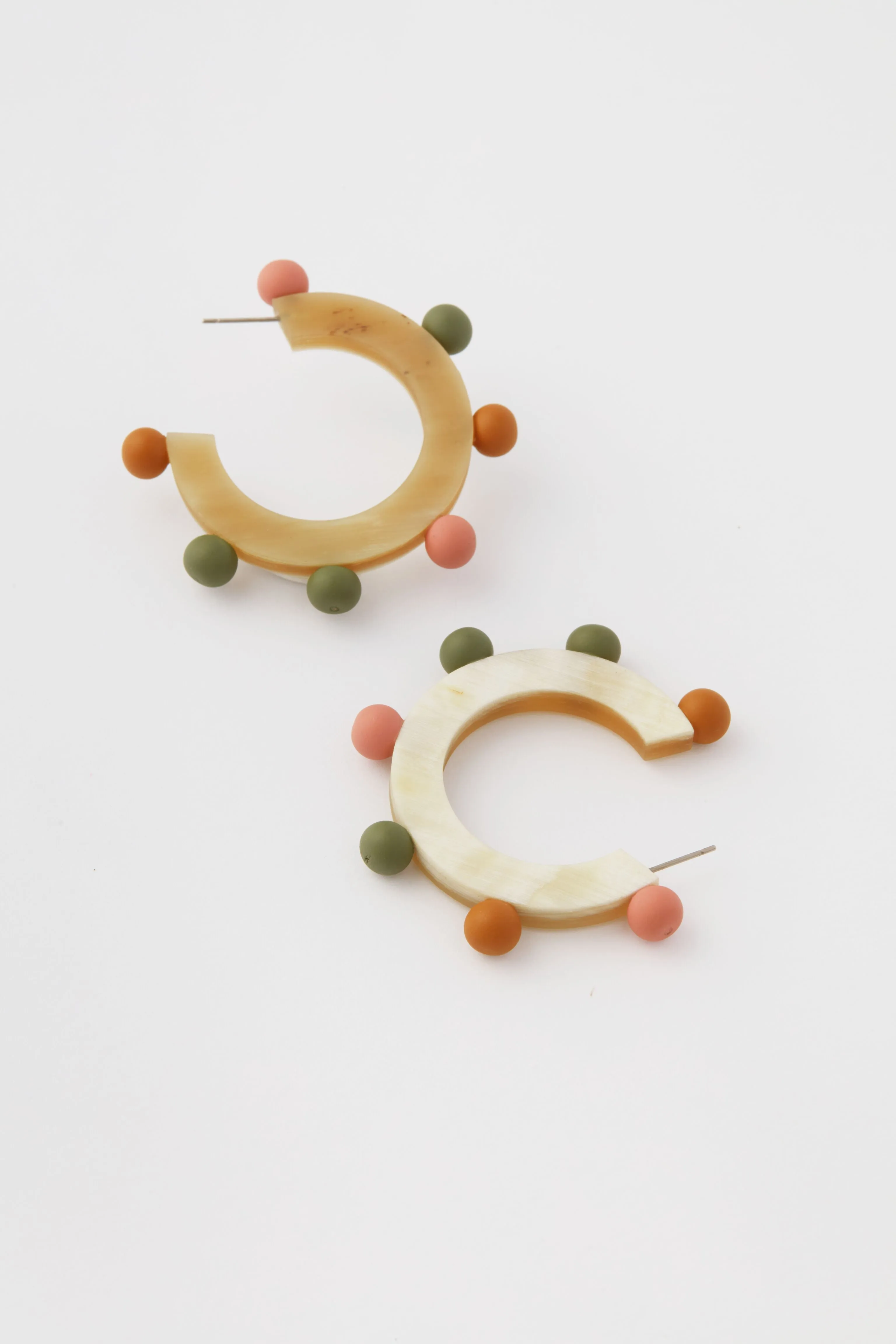 Rainbow Bead Hoops
