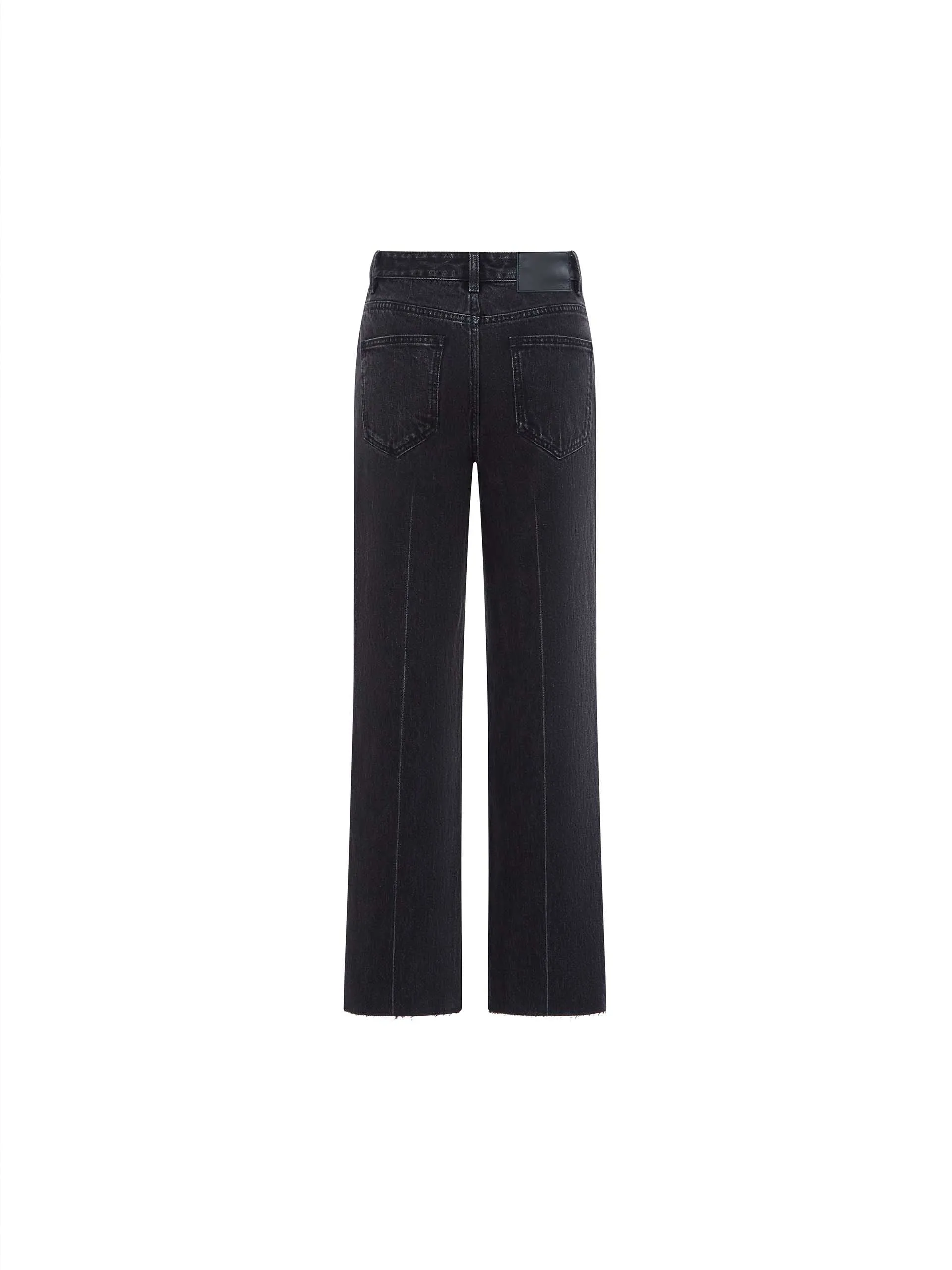 Raw Hem Cotton Jeans