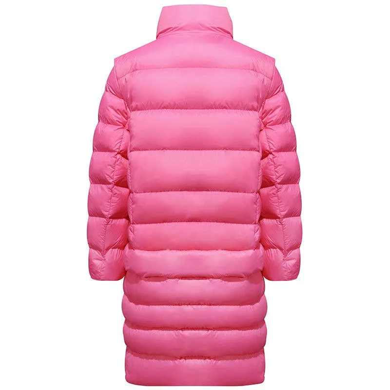 Removable Multiple Threading Goose Down Coat