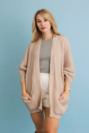 Ribbed Open-Front Knit Cardigan - Easy Layering 🧥
