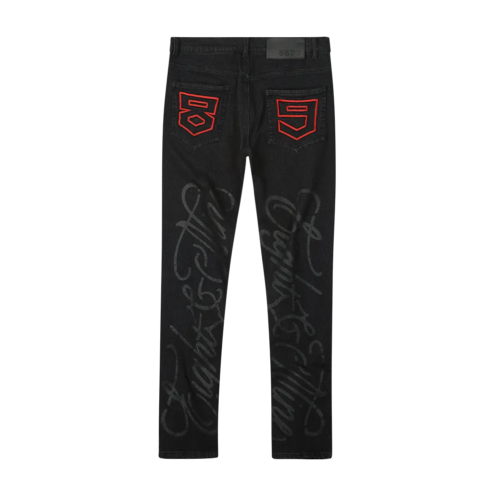 Rose Black Jean