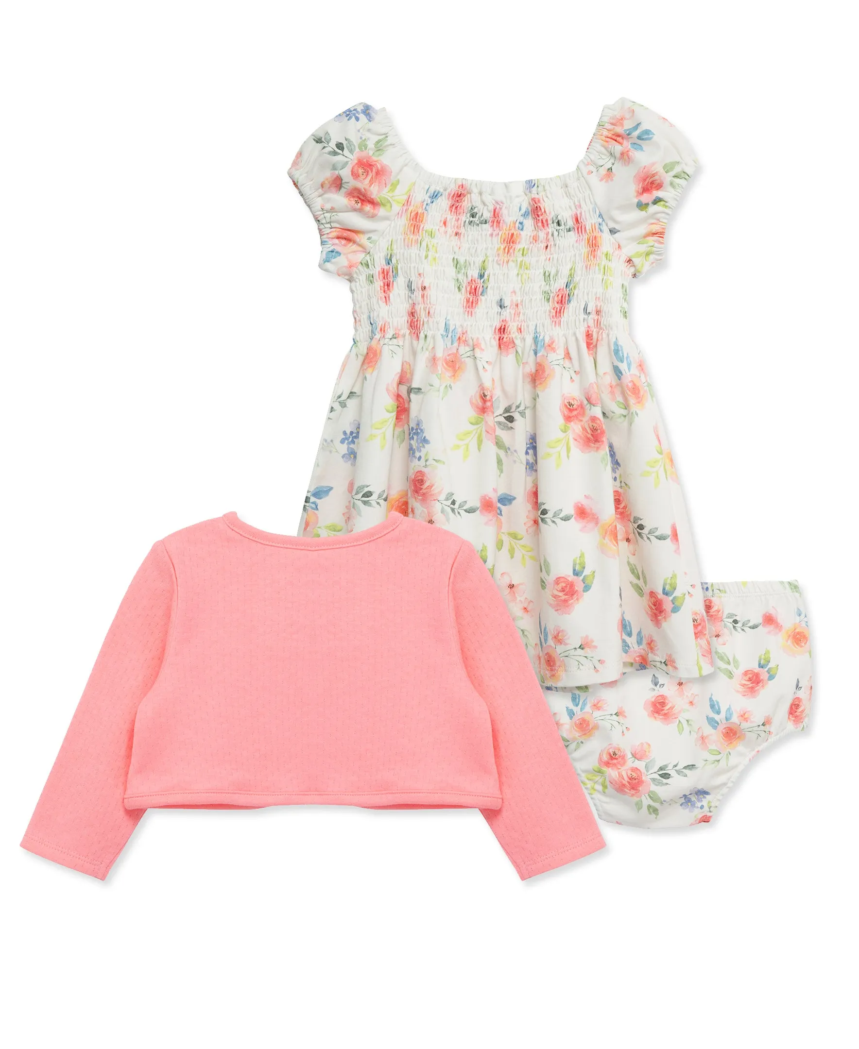 Rose Knit Dress Set (12M-24M)