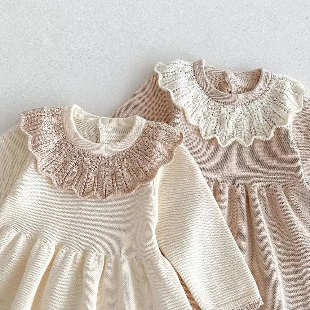 Scalloped Knit Dress - Primrose