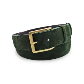 Seaweed Green Suede Roller Belt