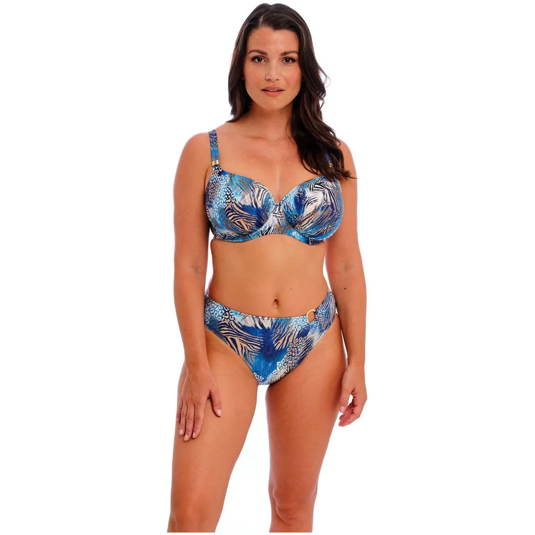 Seraya Sands underwired gathered full cup bikini top - Denim