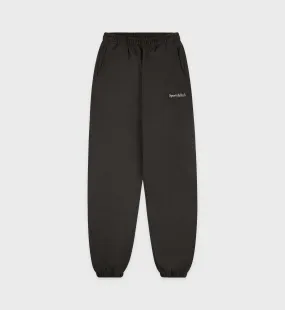 Serif Logo Sweatpant - Faded Black/White