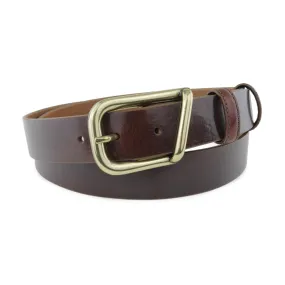 Smooth Cognac Narrow Supple Belt