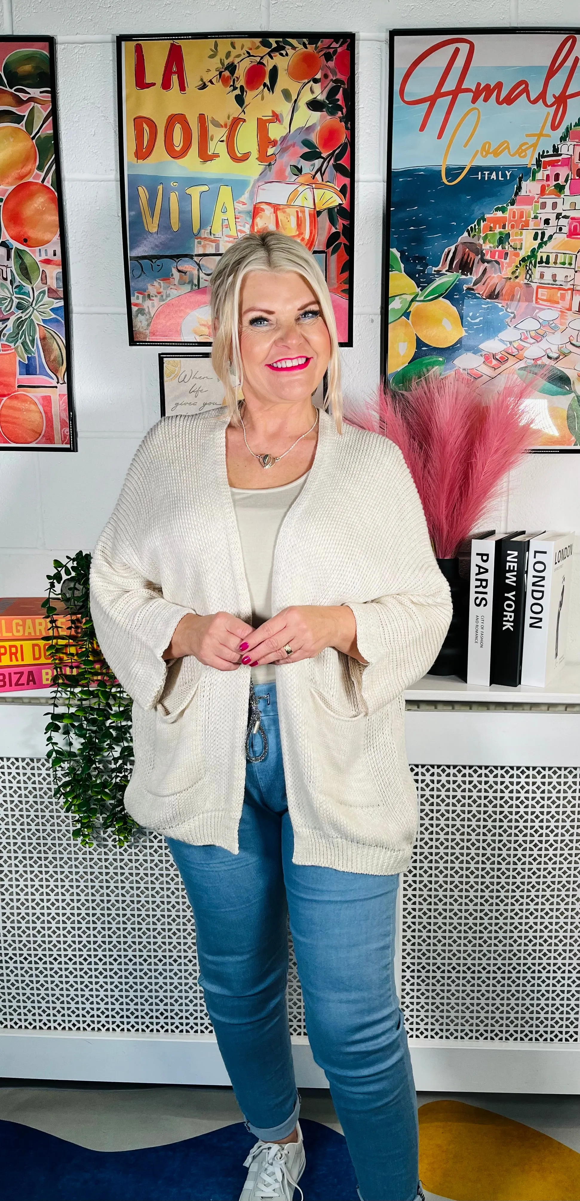 Snuggle Up Knitted Cardigan - Natural