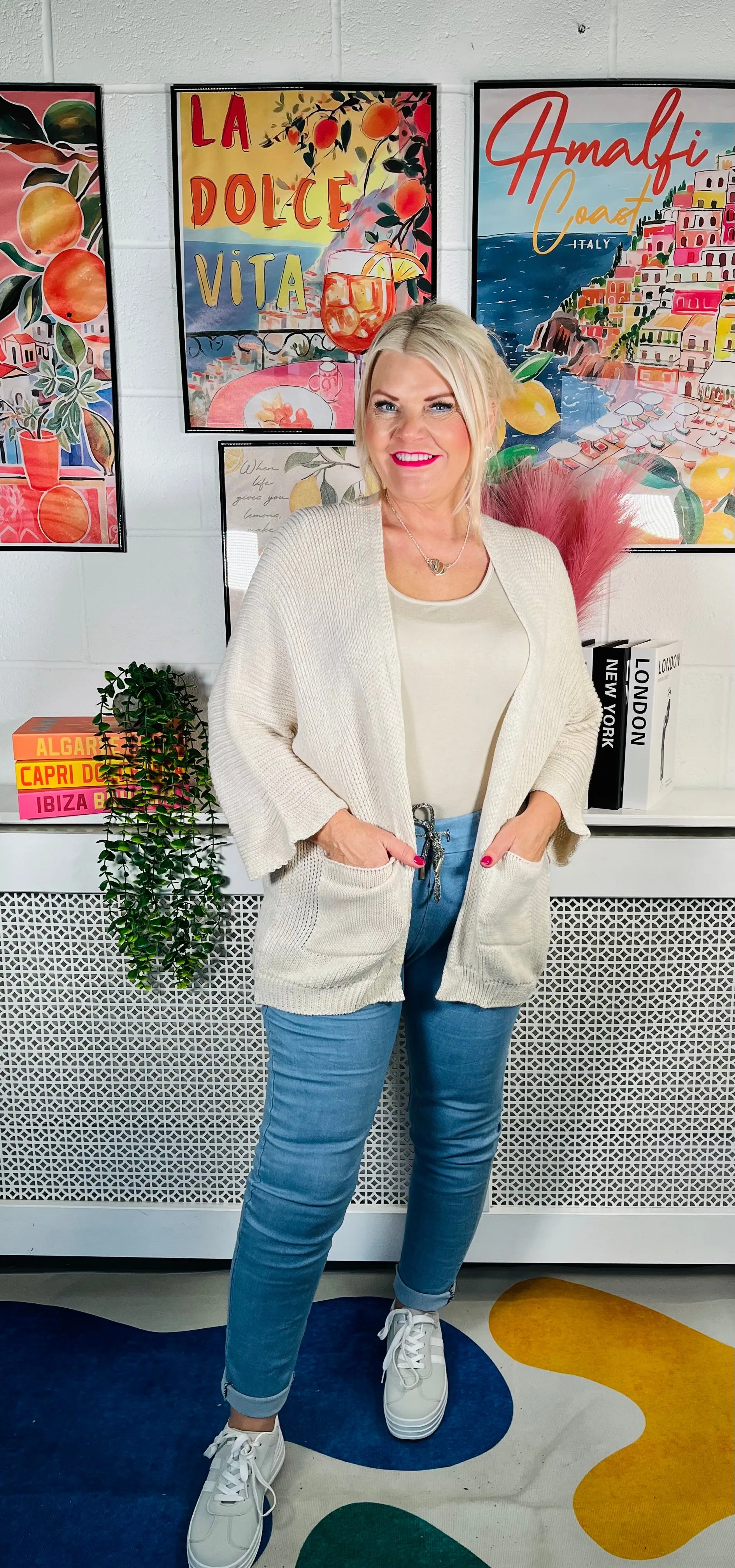 Snuggle Up Knitted Cardigan - Natural