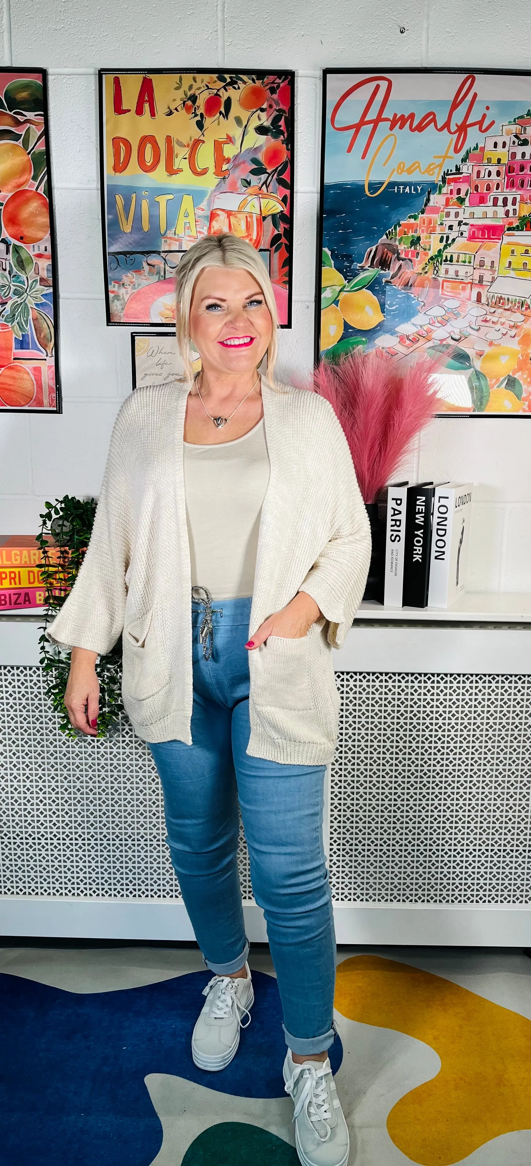 Snuggle Up Knitted Cardigan - Natural