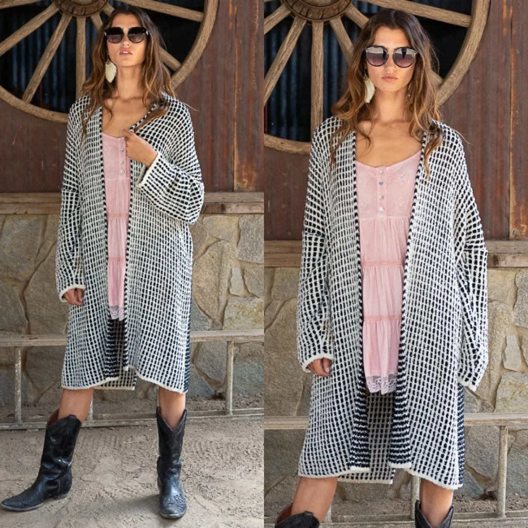 Soft Berber Knit Cardigan Sweater