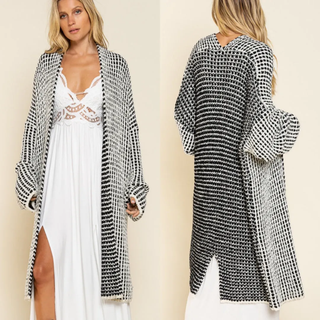 Soft Berber Knit Cardigan Sweater