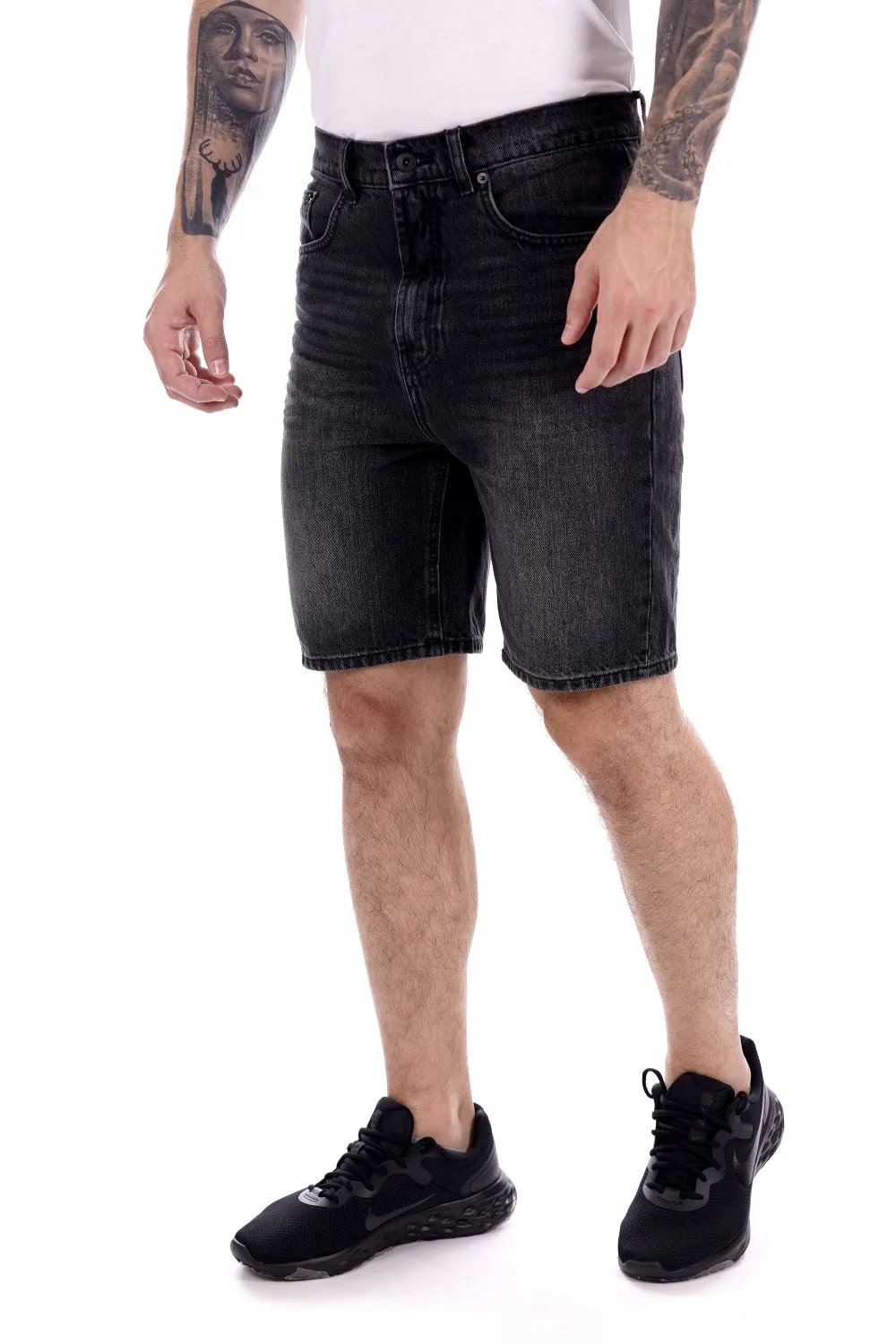 Solid Bermuda Jeans Da Uomo