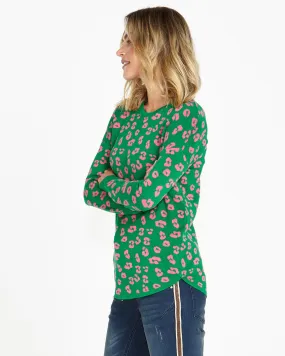 SOPHIE KNIT JUMPER - CHEETAH PRINT