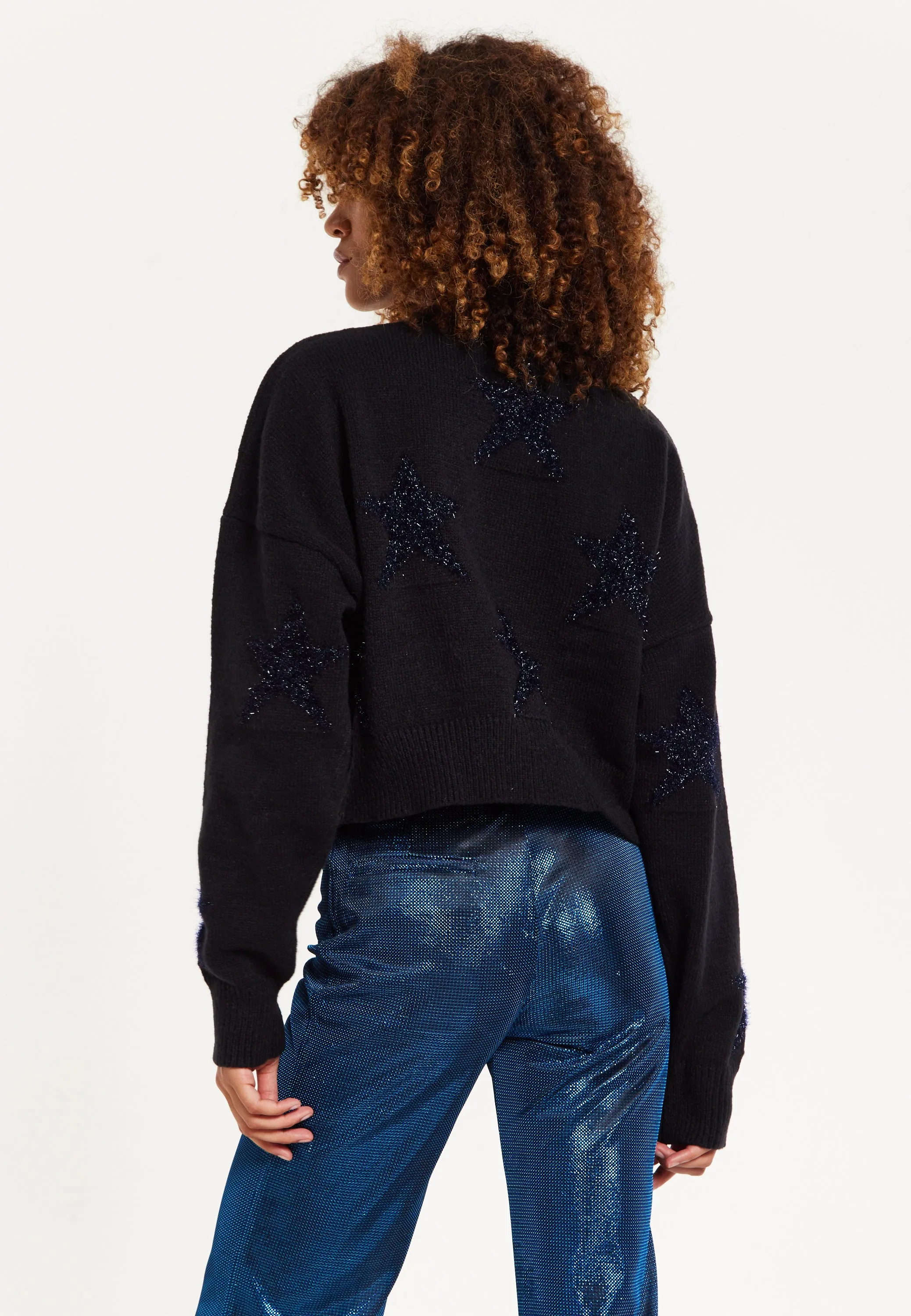 Sparkle Star Jumper in Black