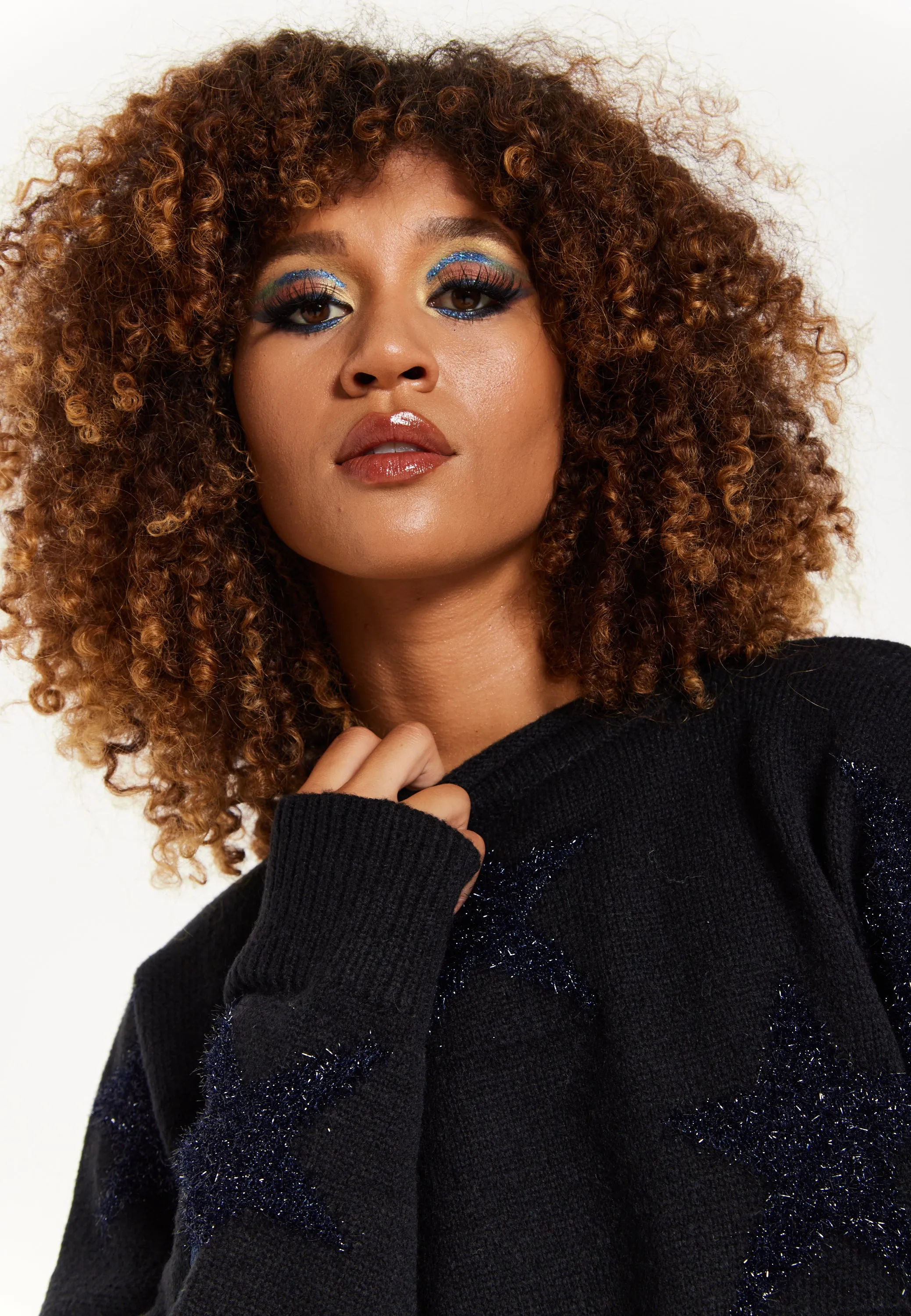 Sparkle Star Jumper in Black