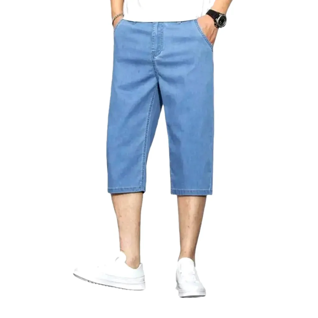 Stretchable men's denim shorts