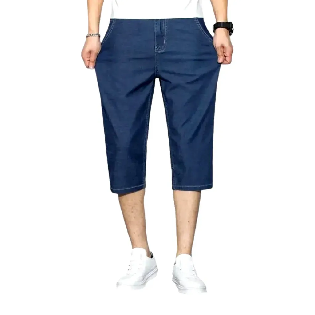 Stretchable men's denim shorts