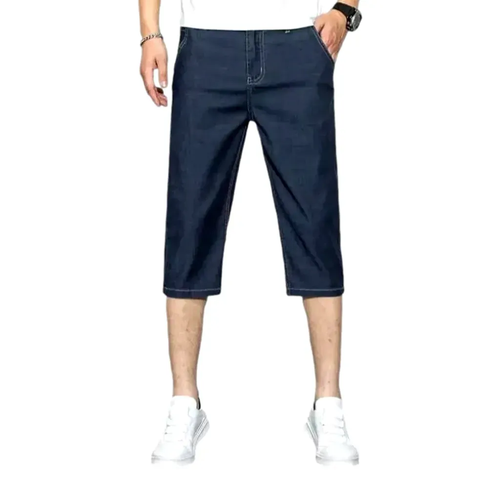 Stretchable men's denim shorts