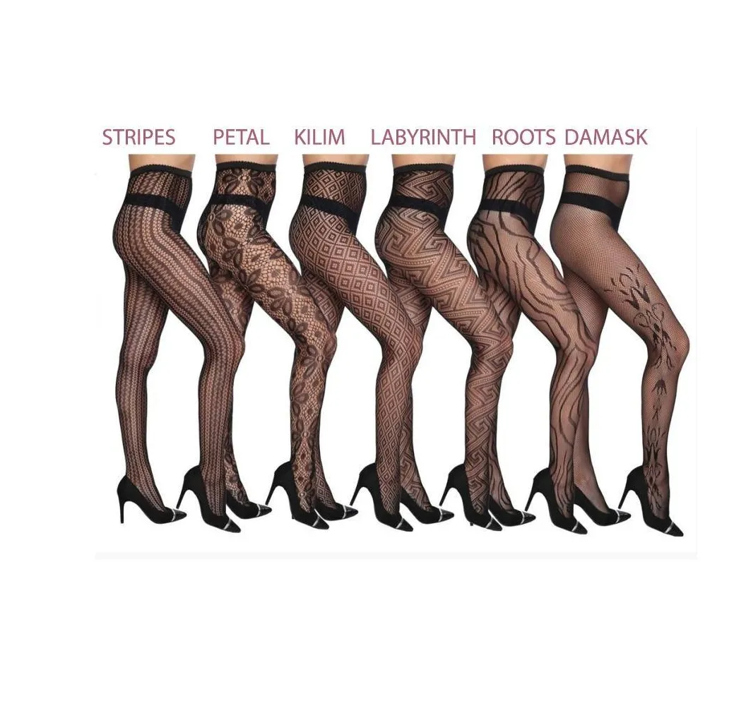Stripes Fishnet Tights