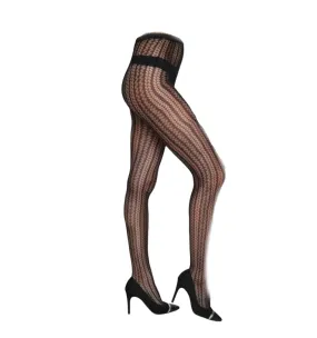 Stripes Fishnet Tights
