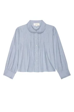 The Great - The Parasol Top in Light Chambray